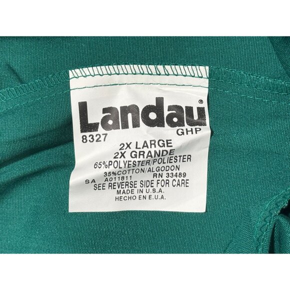 Landau Women's 2X Large Hunter Green Elastic Waist Scrub Pants - Picture 6 of 11